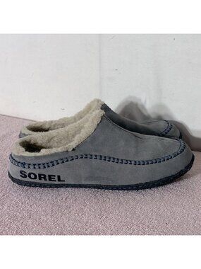 Sorel Grey Lanner Ridge Suede Slippers 8